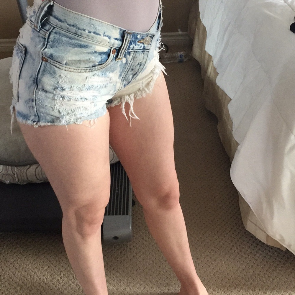 Talula Distressed Jean Shorts